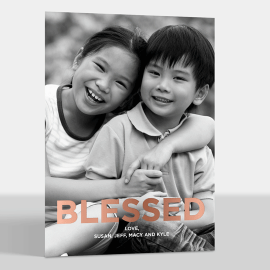 Blessed Foil Flat Photo Cards